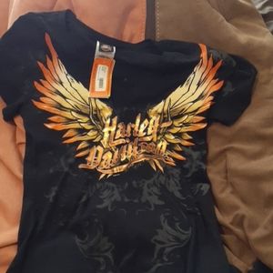 Motor Harley Davidson v neck tshirt